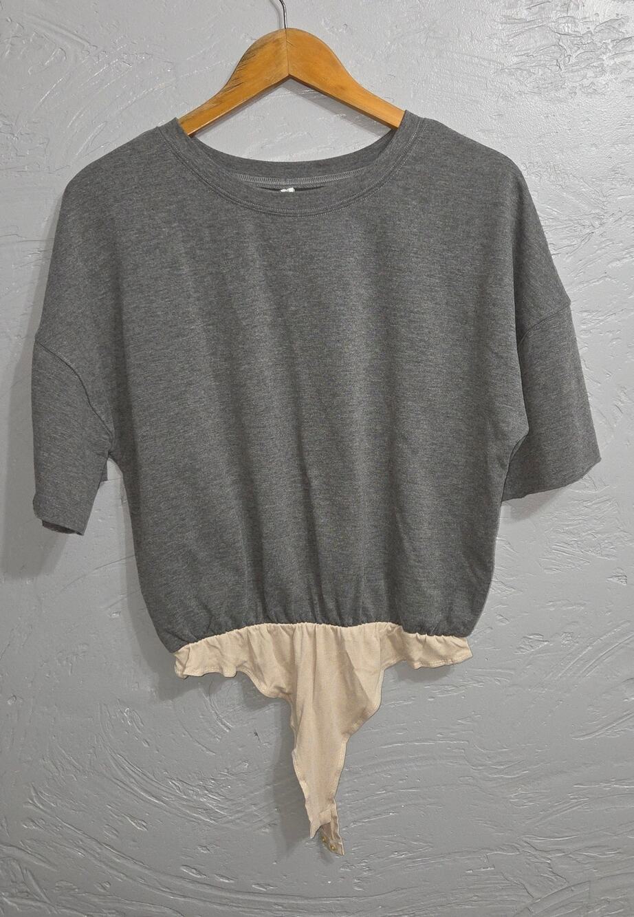 Wishlist Grey T-shirt Body Suit Woman's Size Medium